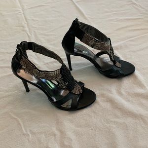 Carlos Santana beaded/riveted high heels